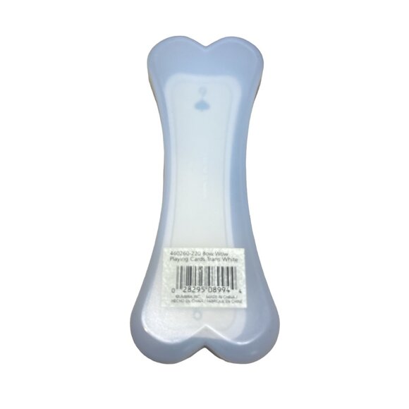 UMBRA Bow Wow Playing Cards Bone Shaped in Plastic Case 5 1/2" - Picture 5 of 8